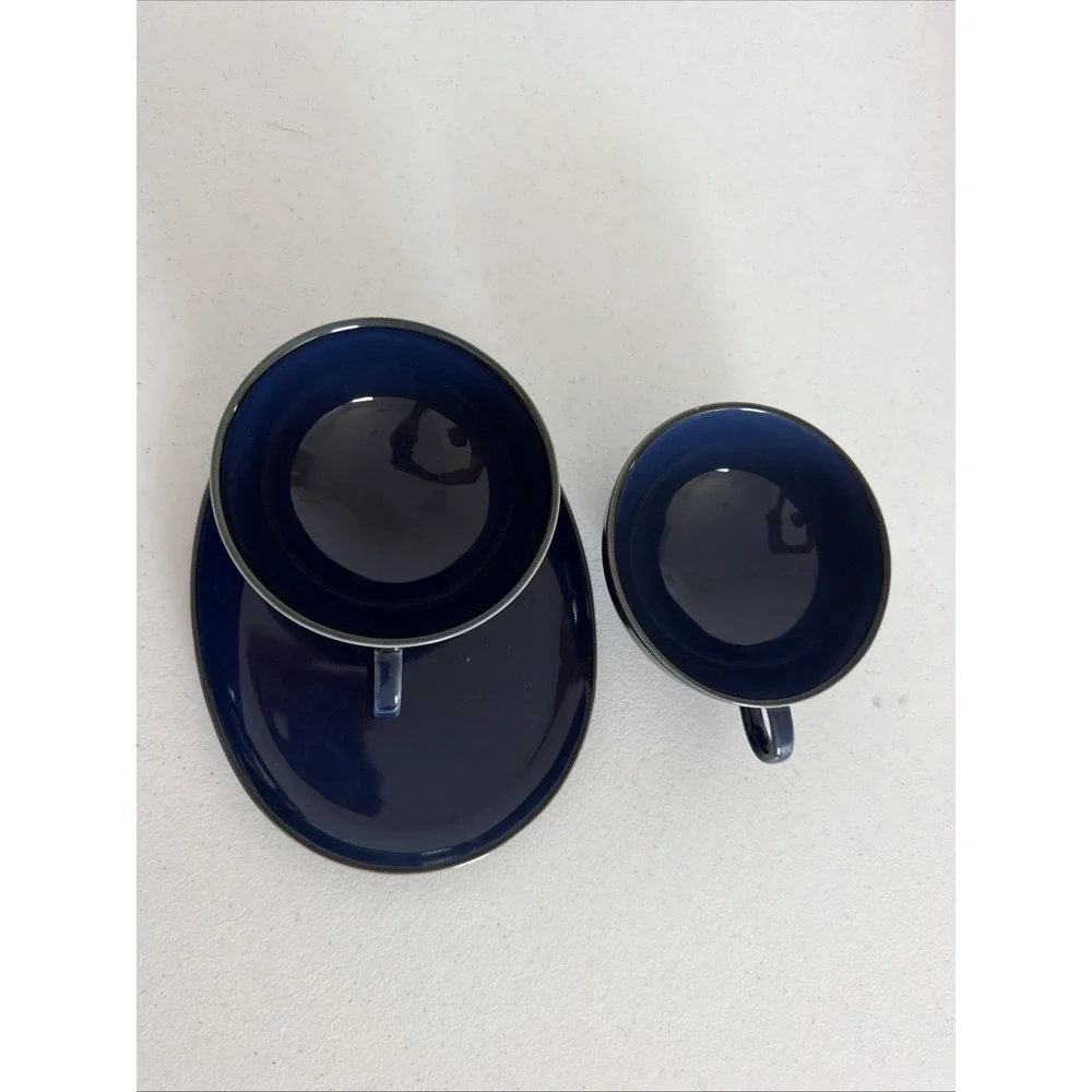 Vintage Blue IKEA Soup Bowls With One Extra Bowl